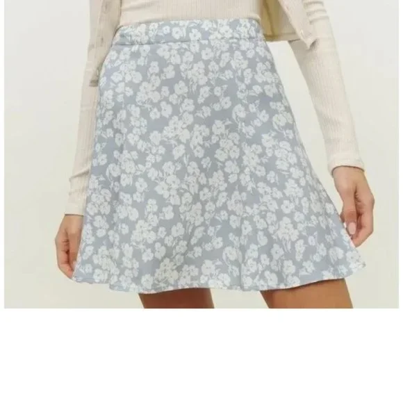 Reformation Blue Flounce Skirt - Picture 5 of 5